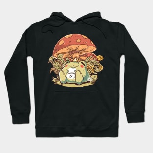 Sitting King Frog Collection: Frog and Mushroom Hoodie